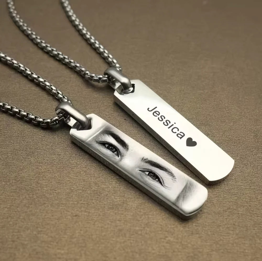 Custom Eyes Photo Necklace